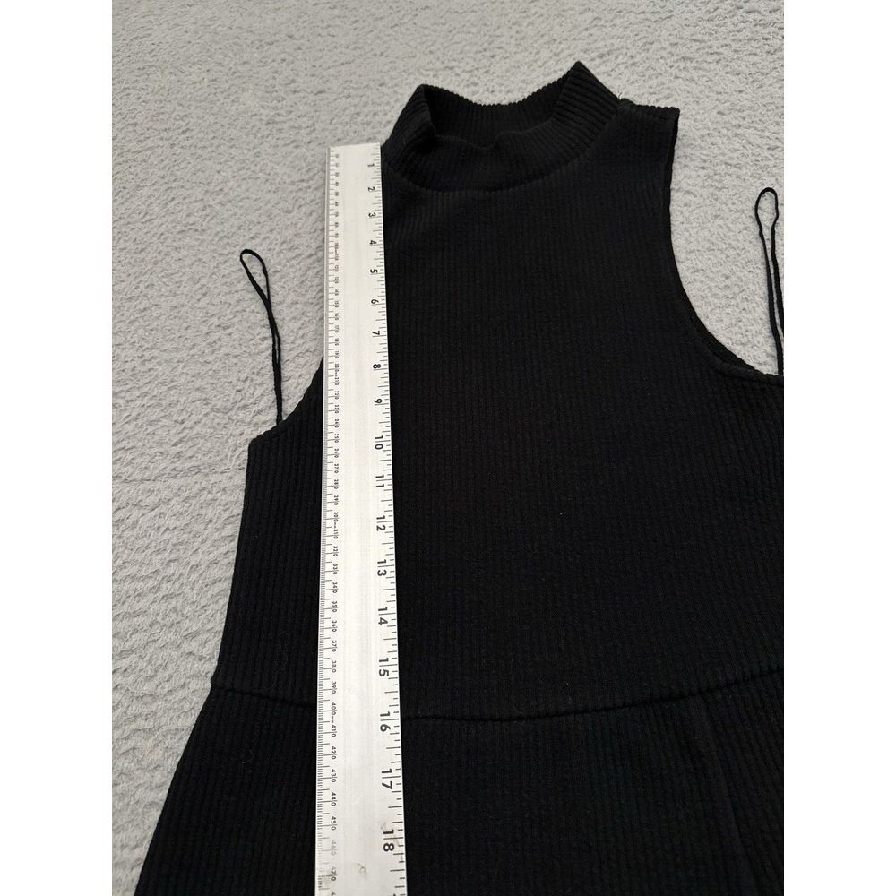 Free People Mary Jane Halter Top Mock Neck Dress Women's Small Black Ribbed‎ - Picture 11 of 11
